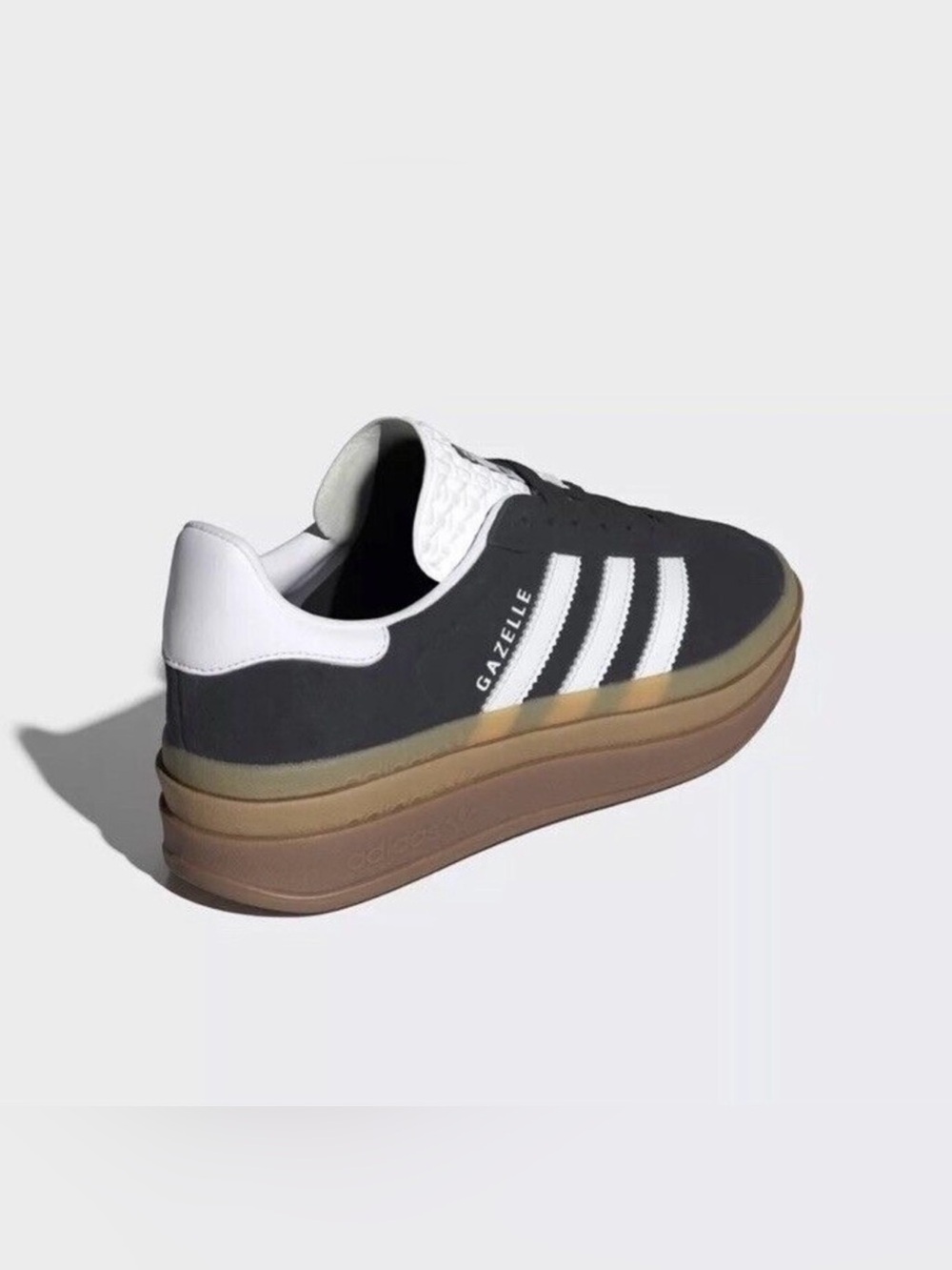 Adidas Gazelle Bold Platform Sneakers Women’s Size 9 Black White Gum Sole NWT - Picture 4 of 5